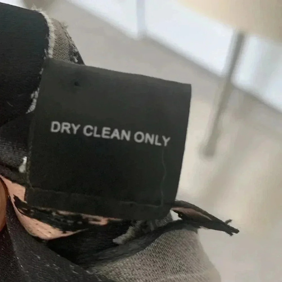 Nanette Lepore 100% silk scarf, dark gray with floral and bird print - Picture 7 of 8